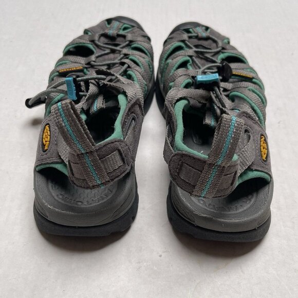Keen Whisper Fisherman Sandals Womens 6.5 Grey Teal Strappy Vacation Casual - Picture 2 of 7